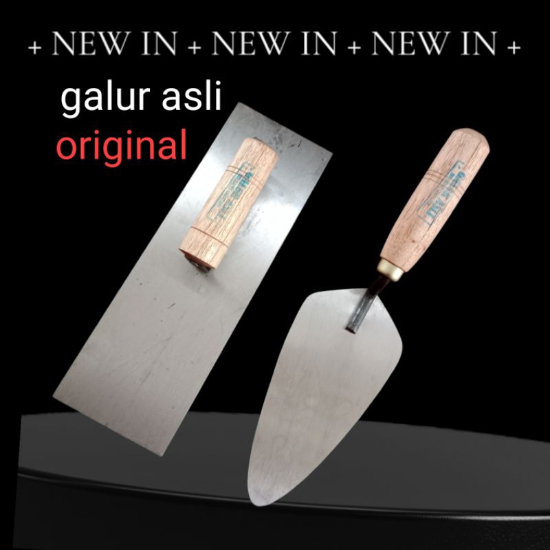 Paket Murah Roskam Acian Semen - Roskam Galur Asli Baja 30 cm dan Sendok Galur Asli Baja 20 cm