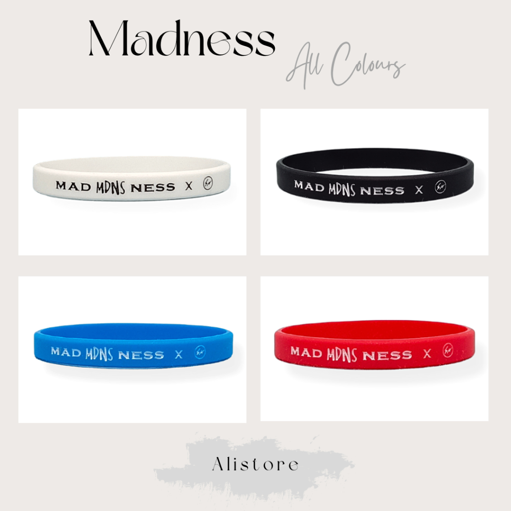 Gelang Tangan Karet Pria Wanita Distro Madness Bracelet Rubber Kasual Sport