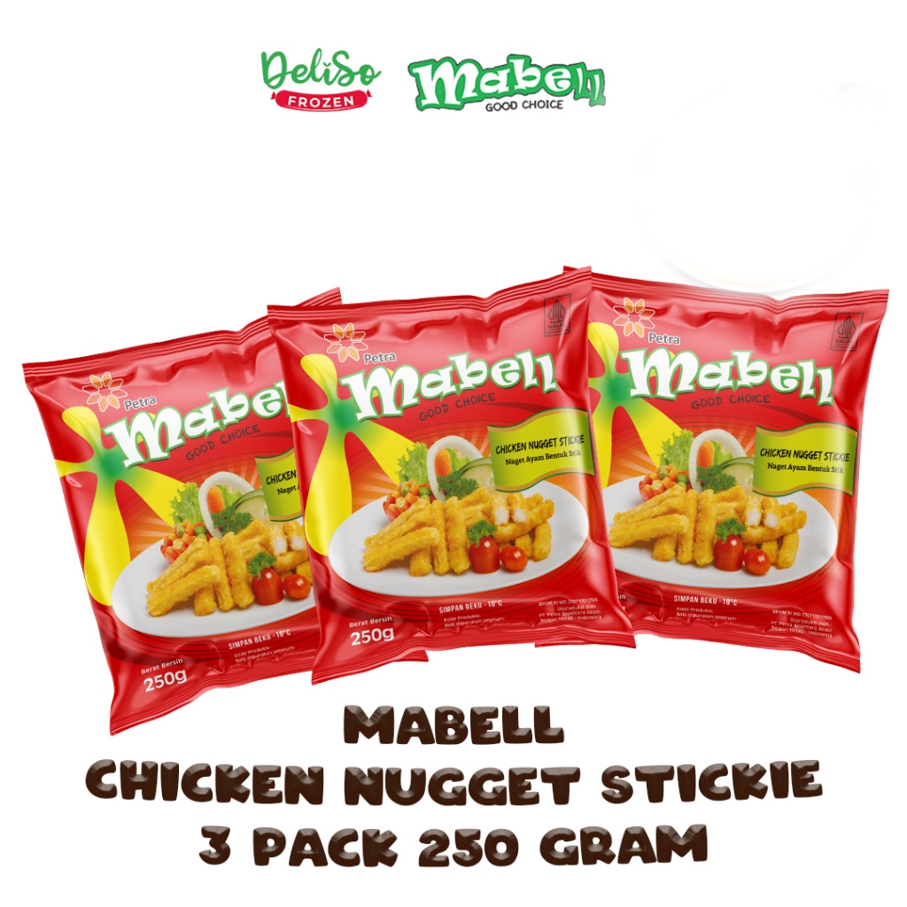 

Nugget Ayam Stick Mabell 250 Gram Promo 3 PACK