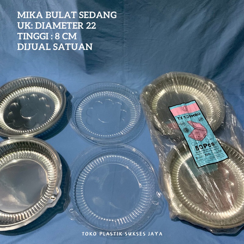 MIKA BULAT UKURAN 22 / MIKA BOLU / MIKA KUE / MIKA PLASTIK / DIJUAL SATUAN