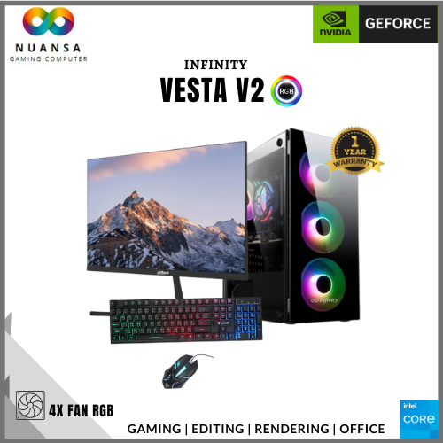 PC Gaming Eding i7 3770 Ram 16 GB vga 4 GTX 750TI Monitor Fullset