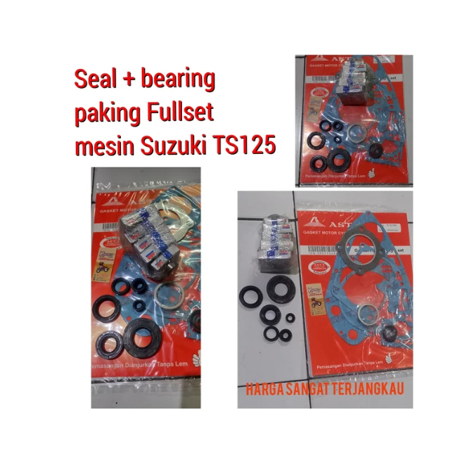 seal mesin Suzuki TS125 bearing mesin Suzuki TS125 paking Suzuki Ts125 laher mesin Suzuki Ts125 perp