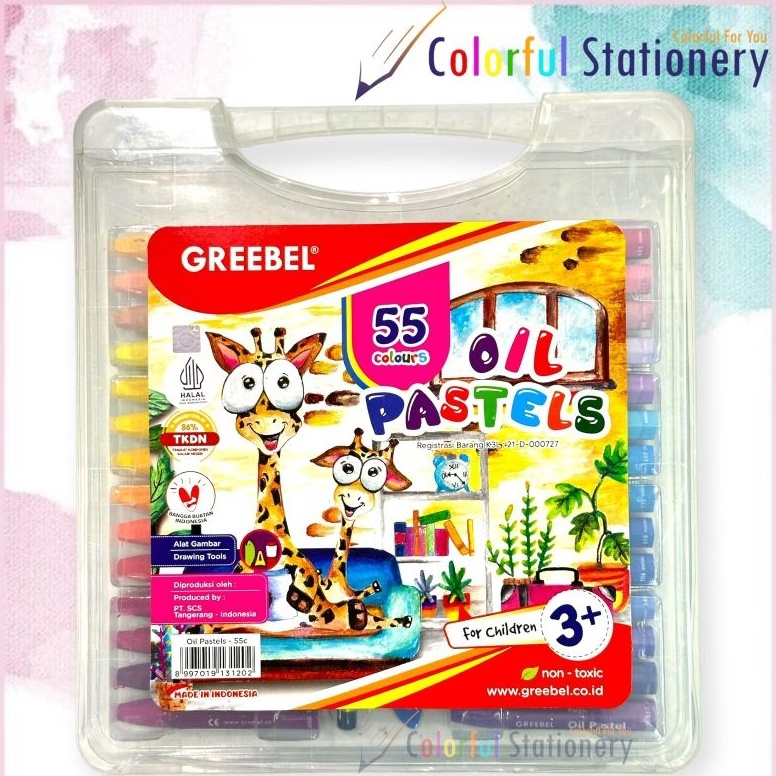 

Crayon Kerayon GREEBEL Oil Pastel 55 Warna g W5I7