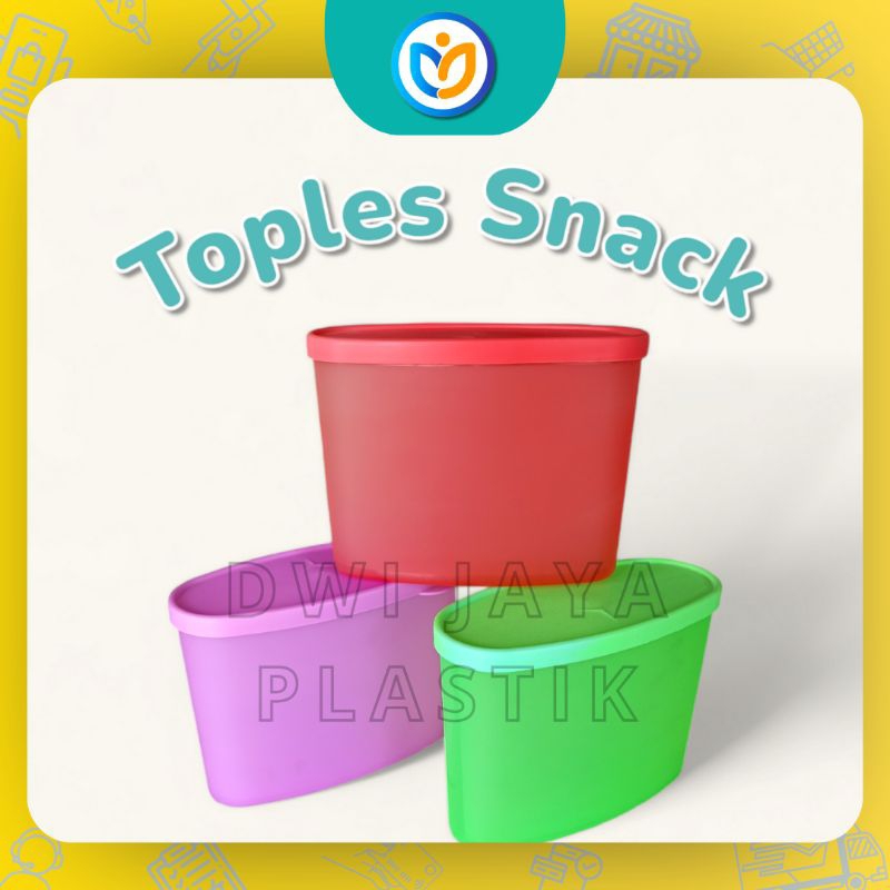 TOPLES SNACK PLASTIK - toples plastik untuk wadah makanan