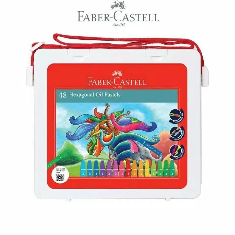 

ART D3B8 Hexagonal Oil Pastel 48 Faber Castell crayon faber castell 48 warna