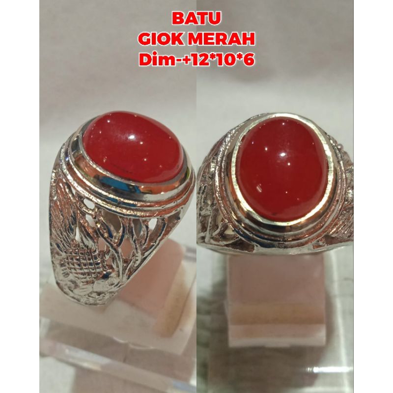 BATU GIOK MERAH CRISTAL CINCIN GIOK