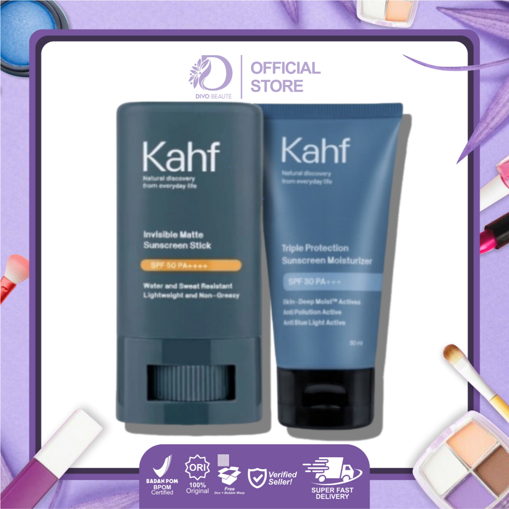 Kahf Triple Protection Sunscreen Moisturizer SPF 30 PA+++ | Invisible Matte Sunscreen Stick SPF 50 P
