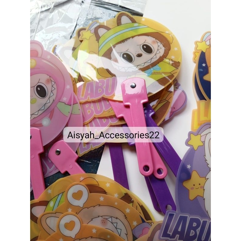 (6pcs) Kipas Tangan Manual Karakter Labubu / Kipas Unik