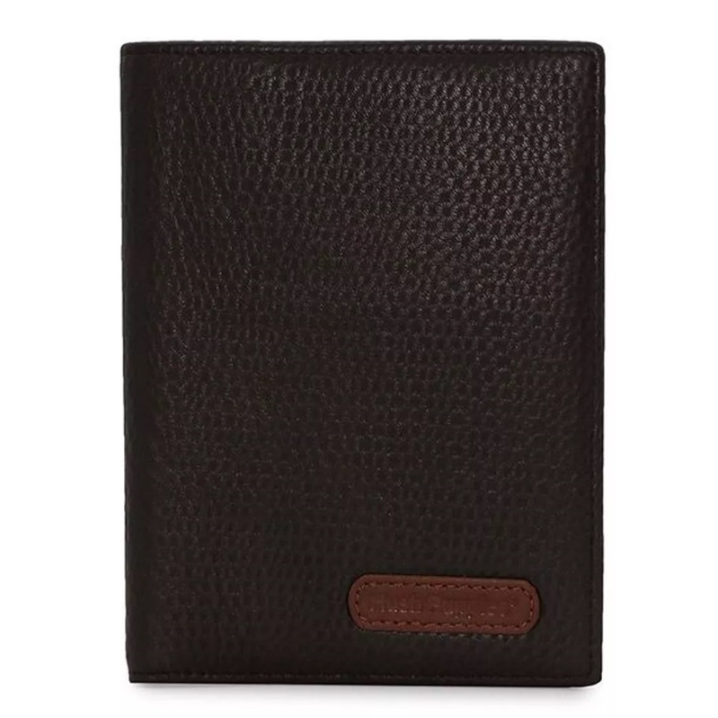 HUSH PUPPIES - Parry PASSPORT HOLDER / KULIT ASLI  -  DARK BROWN
