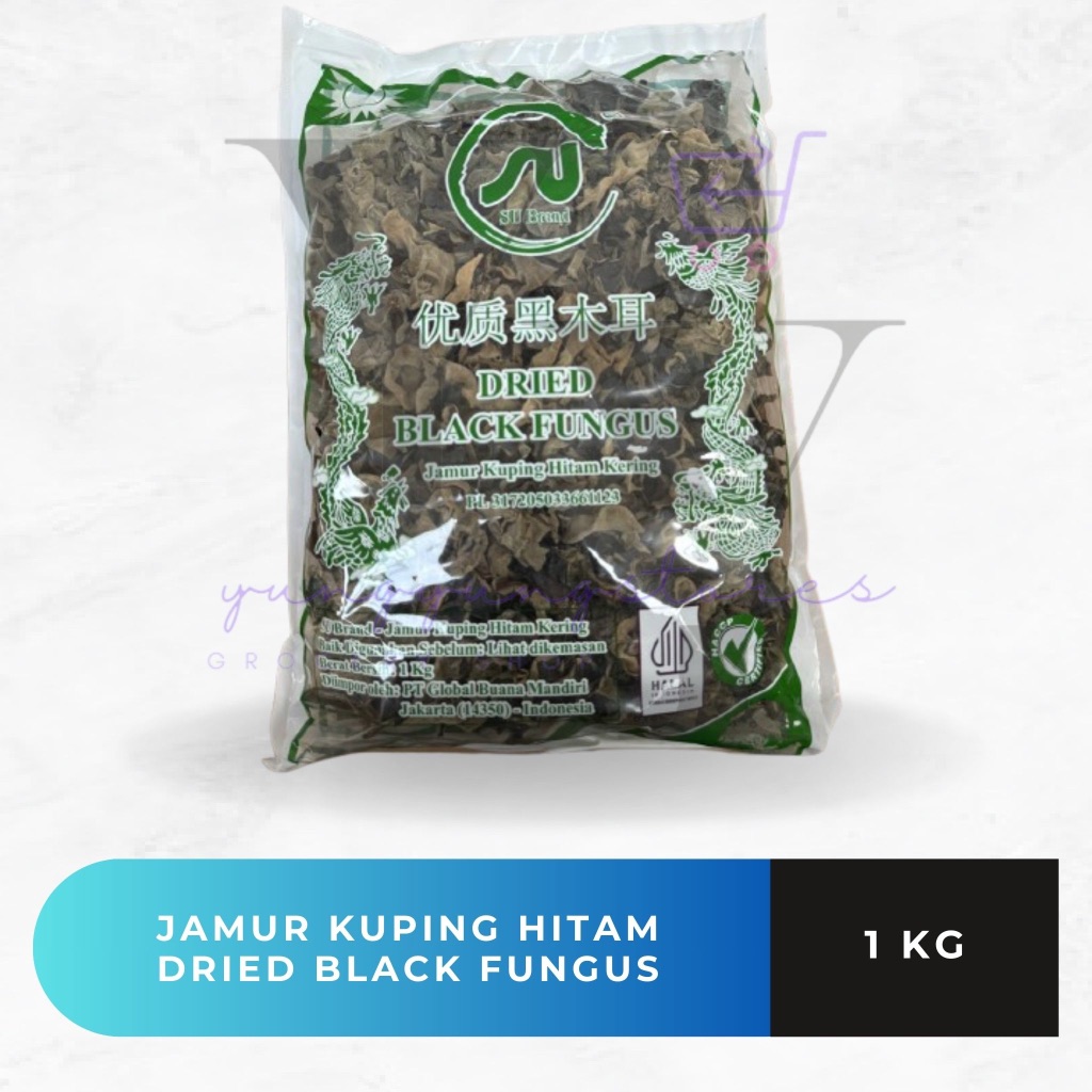 

1 Bal Isi 1 Kg Jamur SU Brand Kuping Hitam / Bokji / Mukmi / Dried Black Fungus