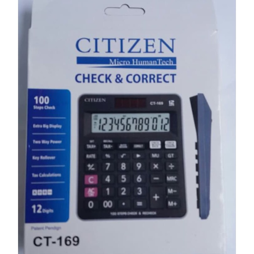 

KF7 KALKULATOR CITIZEN CT 169 KALKULATOR 12 DIT CHECK DAN CORRECT GRADE