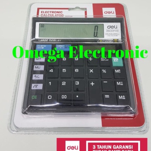 

Bonus Deli 39231 Calculator Check Correct Desktop Kalkulator Meja Office BUKAN CT512 CT 512