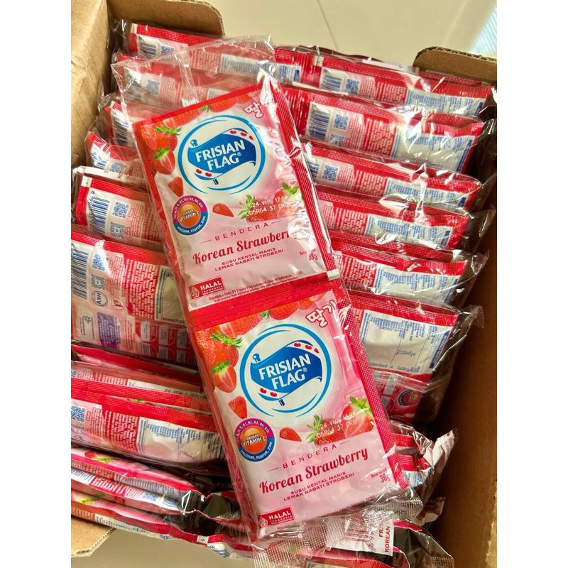 

Frisian flag sachet strawberry isi 4 pcs