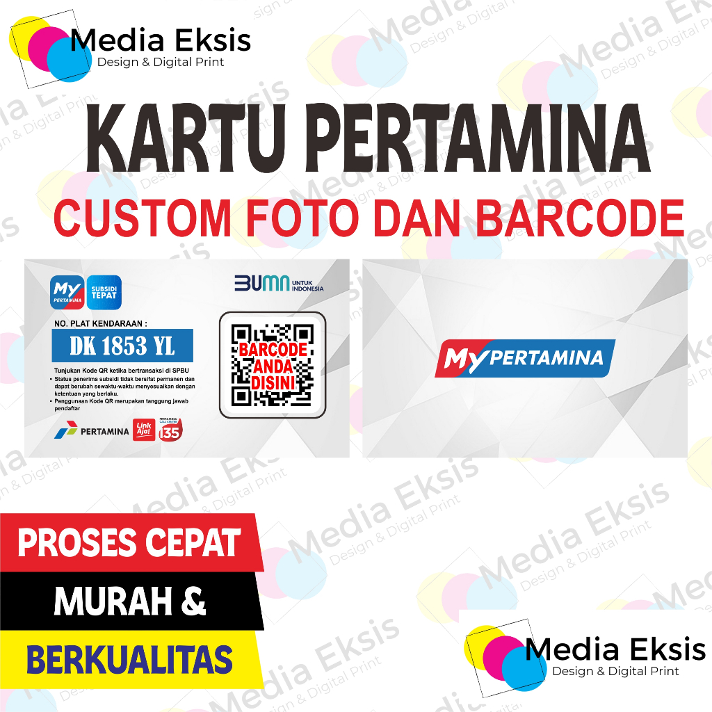 

KARTU PERTAMINA - ID CARD PERTAMINA - BARCODE PERTAMINA