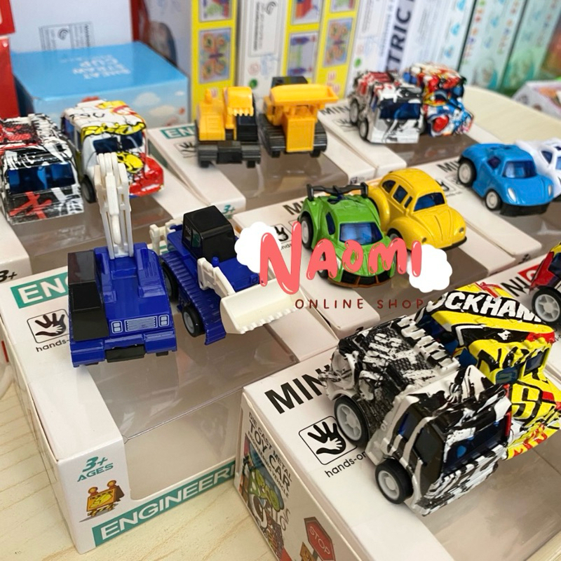 NM0206 - Mobilan mini / Mainan anak mobil /Mini car pullback / Mini alloy car / Graffiti car / Engin