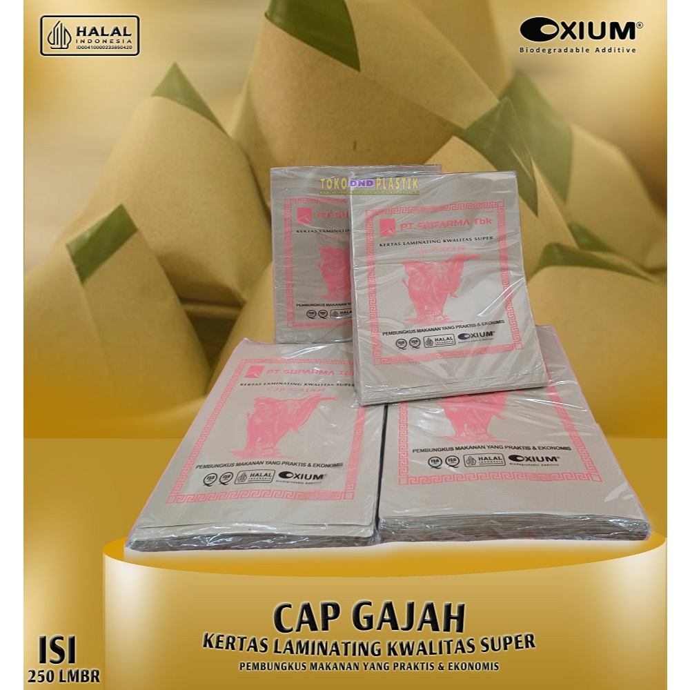 KERTAS NASI |KERTAS NASI COKLAT |BUNGKUS KERTAS NASI |KERTAS NASI CAP GAJAH 250 LMBR