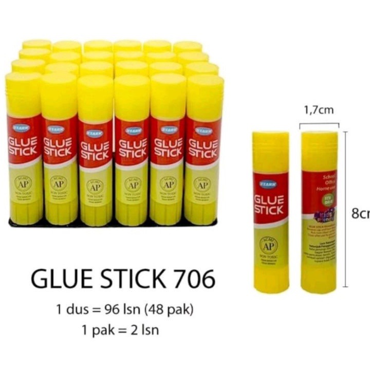 

KI3 Lem StikGlue Stick 8grm Stark 1pak24pcs