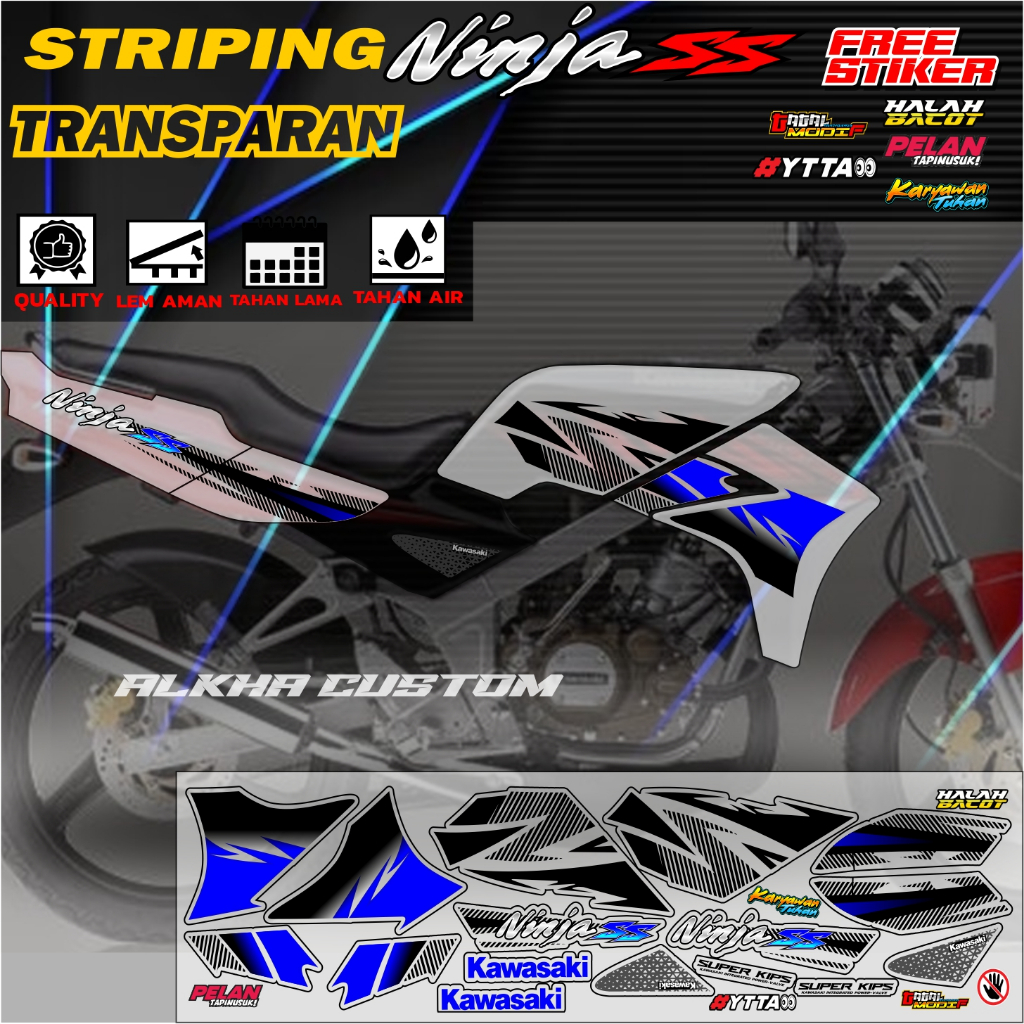 STRIPING TRANSPARAN NINJA SS KEREN STIKER NINJA RACING CONCEPT