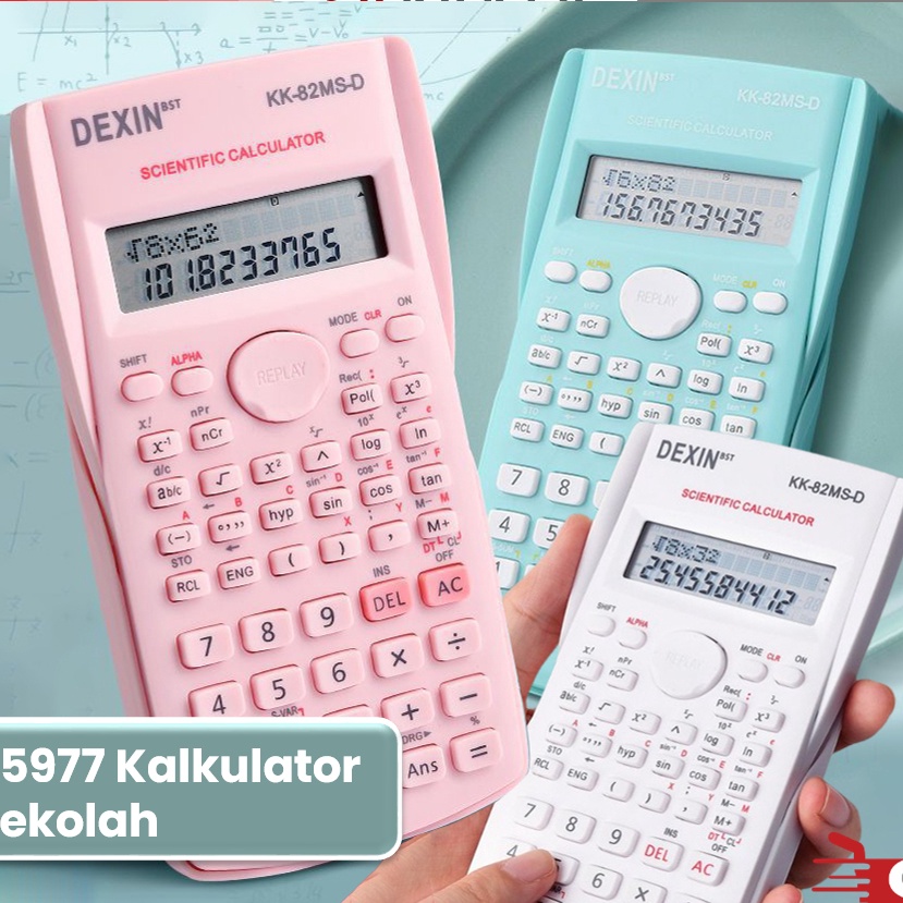 

Ekstra OSM JKT S5977 Kalkulator Sekolah Kalkulator Scientific Kalkulator Ilmiah 24 Fungsi Kalkulator Sains Kalkulator SinCosTan