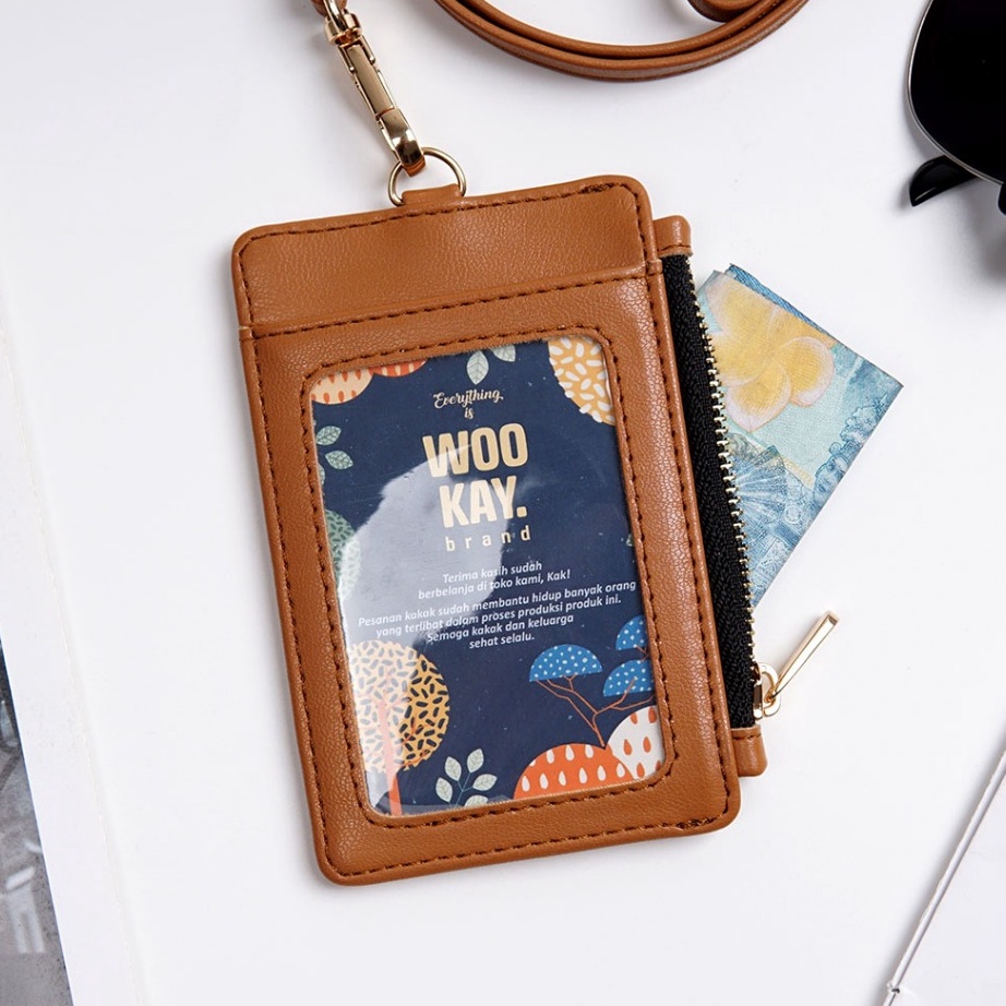 

Hot ID Card Holder Duos Bolak balik zipper Fancy