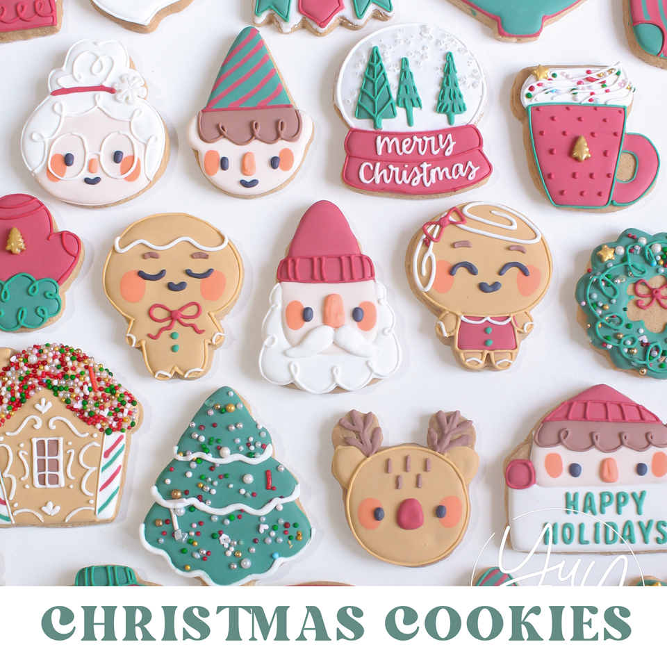 

Christmas Cookies (Xmas Natal collection) — (Min 5pcs) Sugar Cookies / Decorated Cookies / Kukis Hias