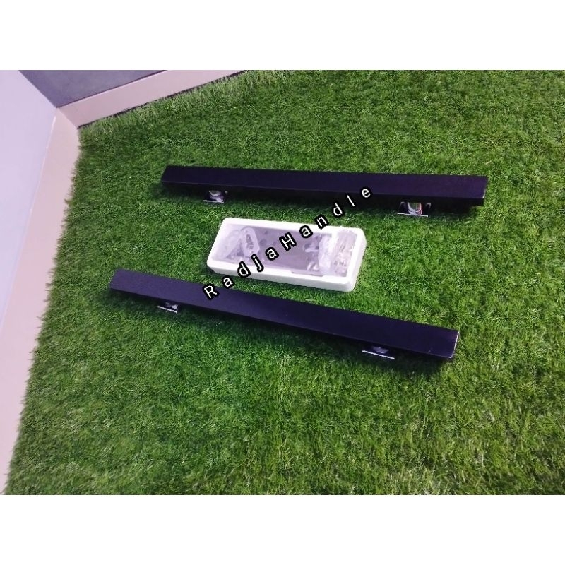 Paket 2pcs Handle pintu rumah 100cm 120cm dan 1 set bodi kunci pelor tarikan pintu stainless gagang 