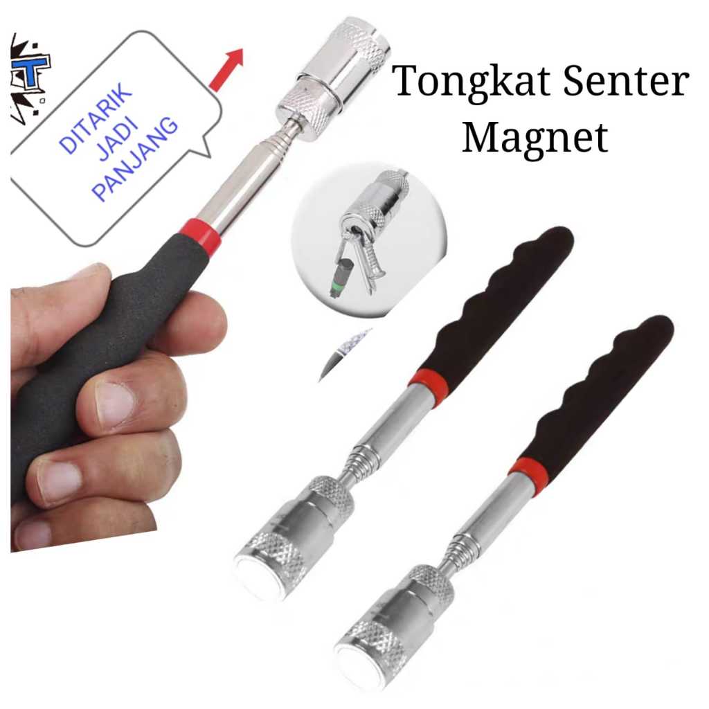 Lampu Senter Tongkat Magnet Lampu Senter Led Teleskopik Stik Tongkat Magnet Senter Stick Magnet