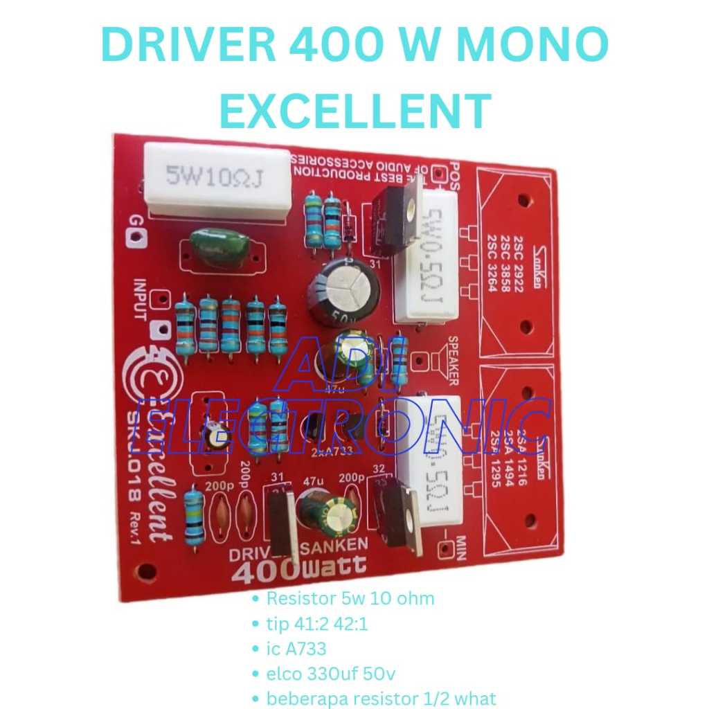 DRIVER 400 WATT MONO DAN DRIVER 400 WATT STEREO