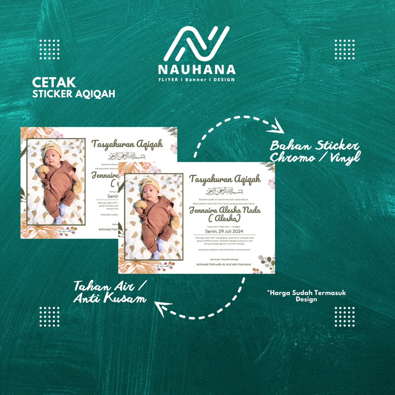 

Sticker Aqiqah Cantik & Kustom untuk Momen Spesial!