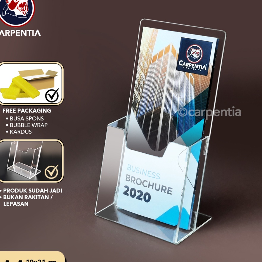 

KI3 Brochure Holder AcrylicTempat Brosur Akrilik 13 A4 Tipe A Bening