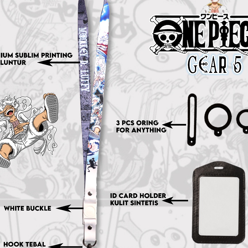 

Grosir One Piece Gear 5 Smat13 Gantungan id card Printing name tag