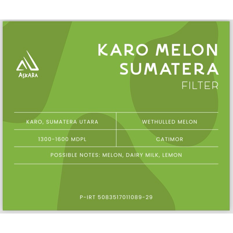 

KARO MELON SUMATERA INFUSED COFFEE - Filter Roast
