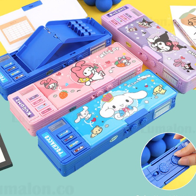 

KI3 Password Kuromi Sandi Kotak Pensil Tempat Pensil Boneka Lucu Berkapasitas Tempat Pensil Lapis Ganda Multifungsi Rautan Pensil Tempat Pensil Berkapasitas
