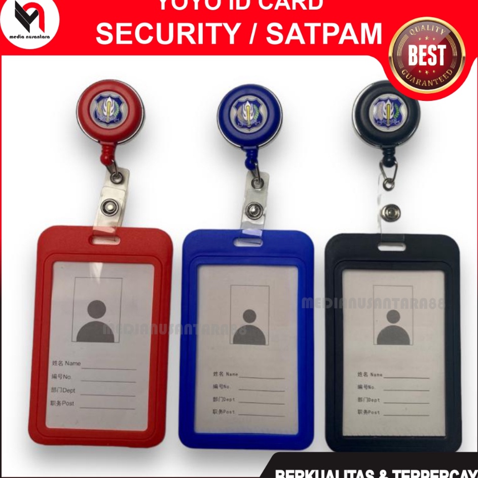 

FG2 SECURITY Yoyo ID Card Berlogo SATPAM dengan Holder Card