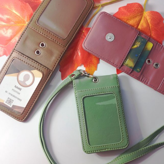 

Limit id card holder nametag 2 sisi bolak balik pakai magnet