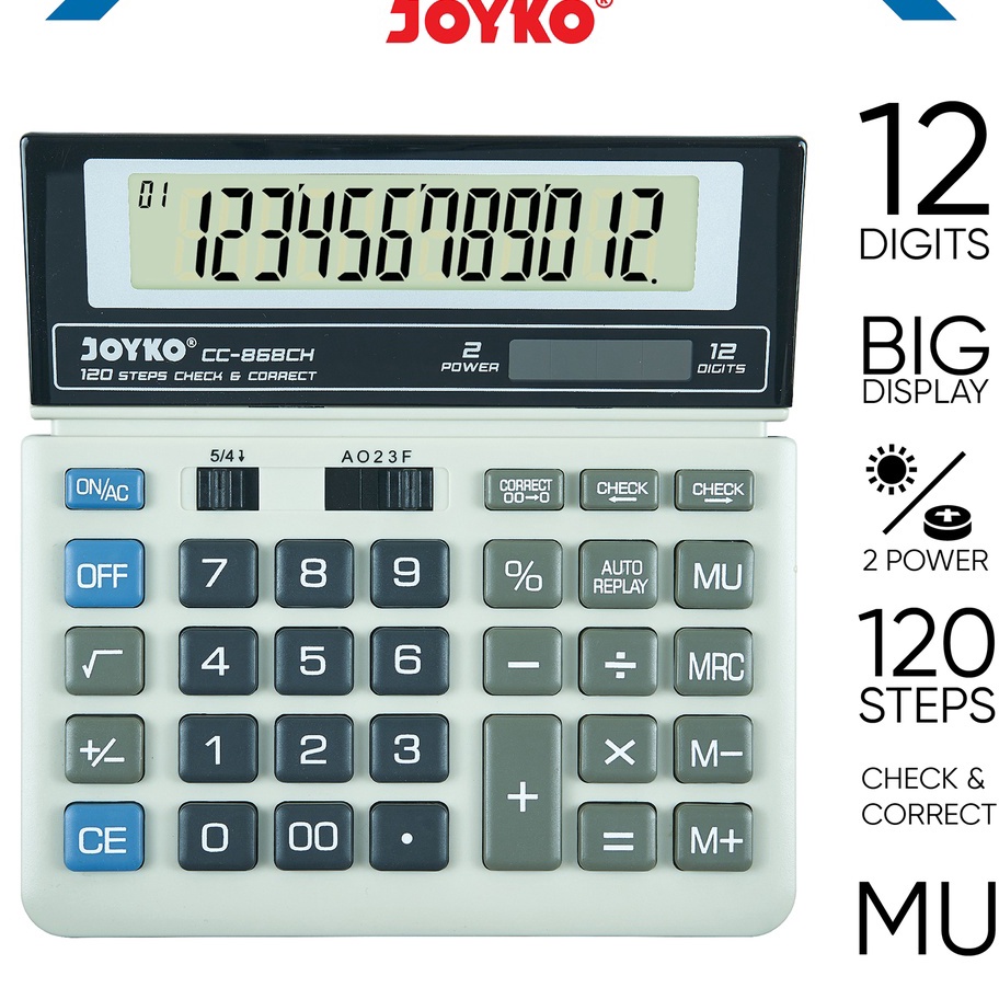 

Super Calculator Kalkulator Joyko CC868CH 12 Dits Check Correct
