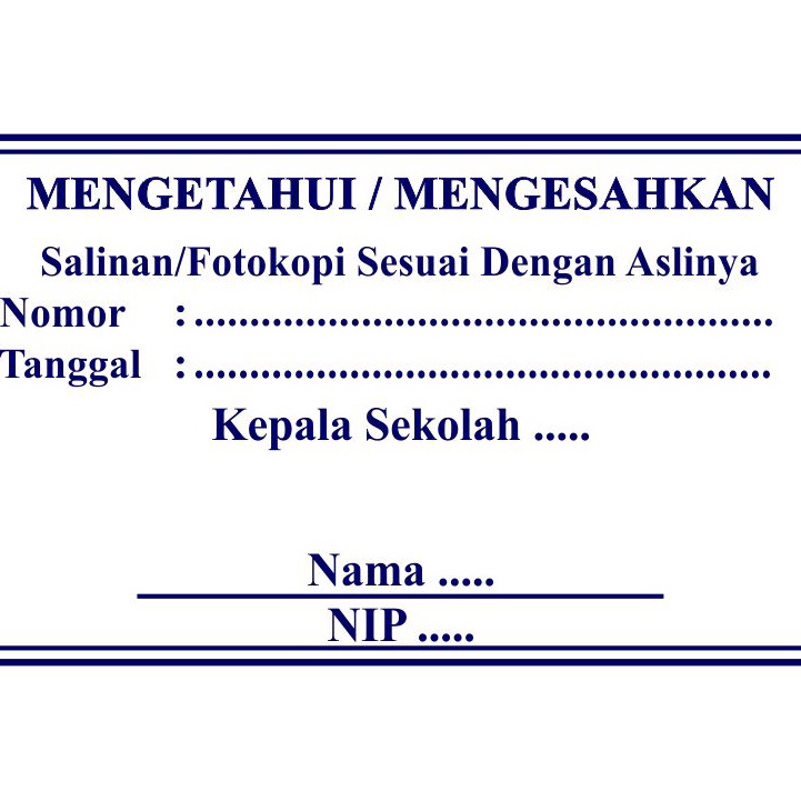 

KP8 Stempel Legalisir atau Size