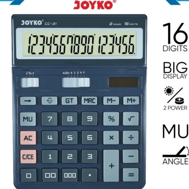 

Terbatas JOYKO CC31 CHECK ULANG 16 Dit CALCULATOR LCD Kalkulator CC 31 ORINAL