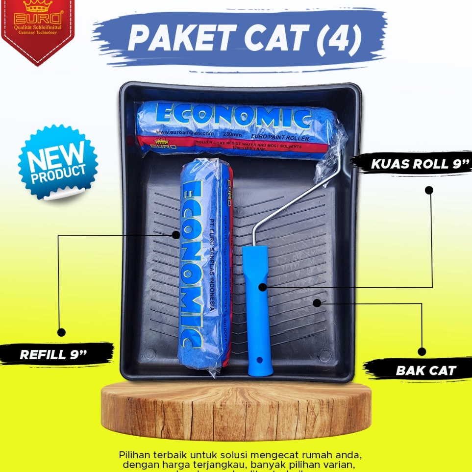 Produk Terupdate PAKET Bak Cat  Kuas Roll 9 inch  Refill  Bak Cat Tembok  Kuas Roll Tembok  Bak Cat 