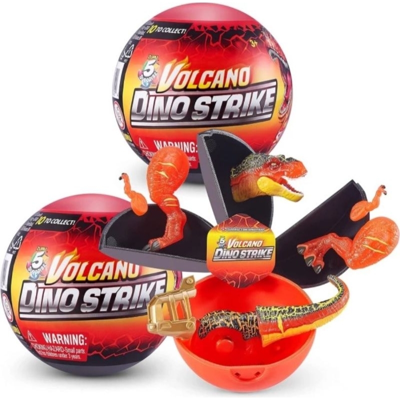 5 SURPRISE DINO STRIKE VOLCANO MYSTERY CAPSULE ORIGINAL ZURU 5 SUPRISE VOLCANO DINO STRIKE