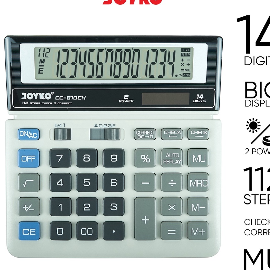 

HJ6 Calculator Kalkulator Joyko CC81CH 14 Dits Check Correct