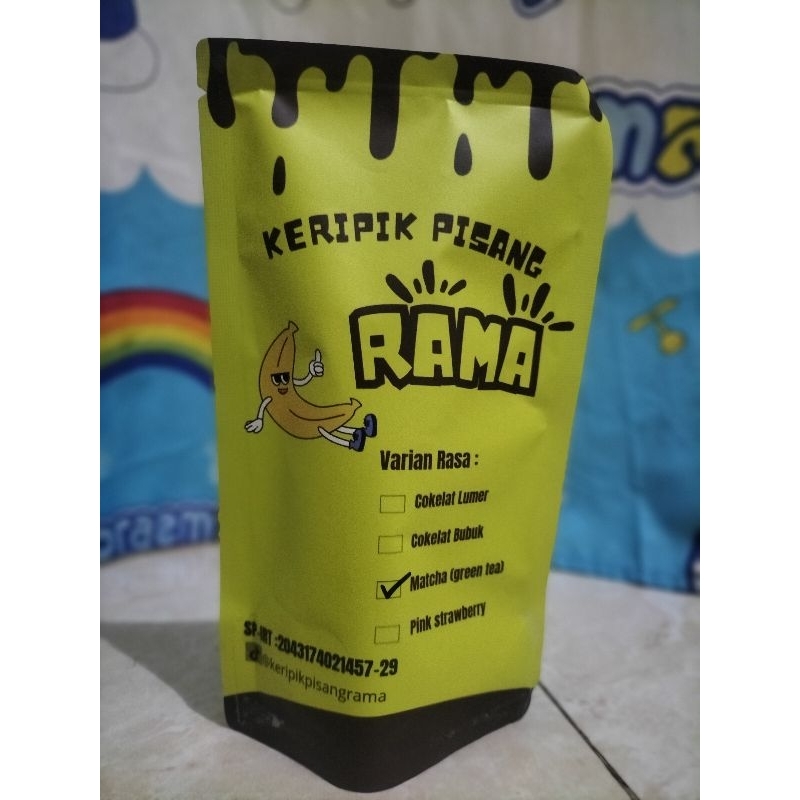 

Keripik pisang Rama rasa matcha (greentea)