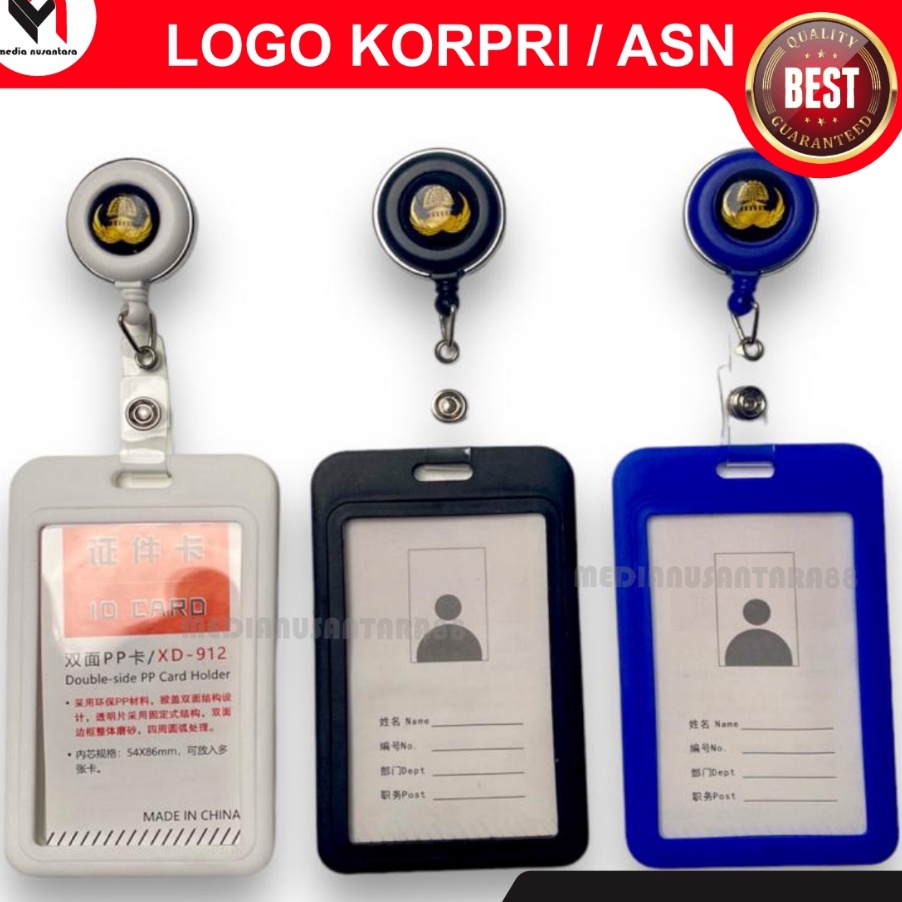 

HJ6 Yoyo ID Card Logo KORI ASN PNS Dengan Holder Card