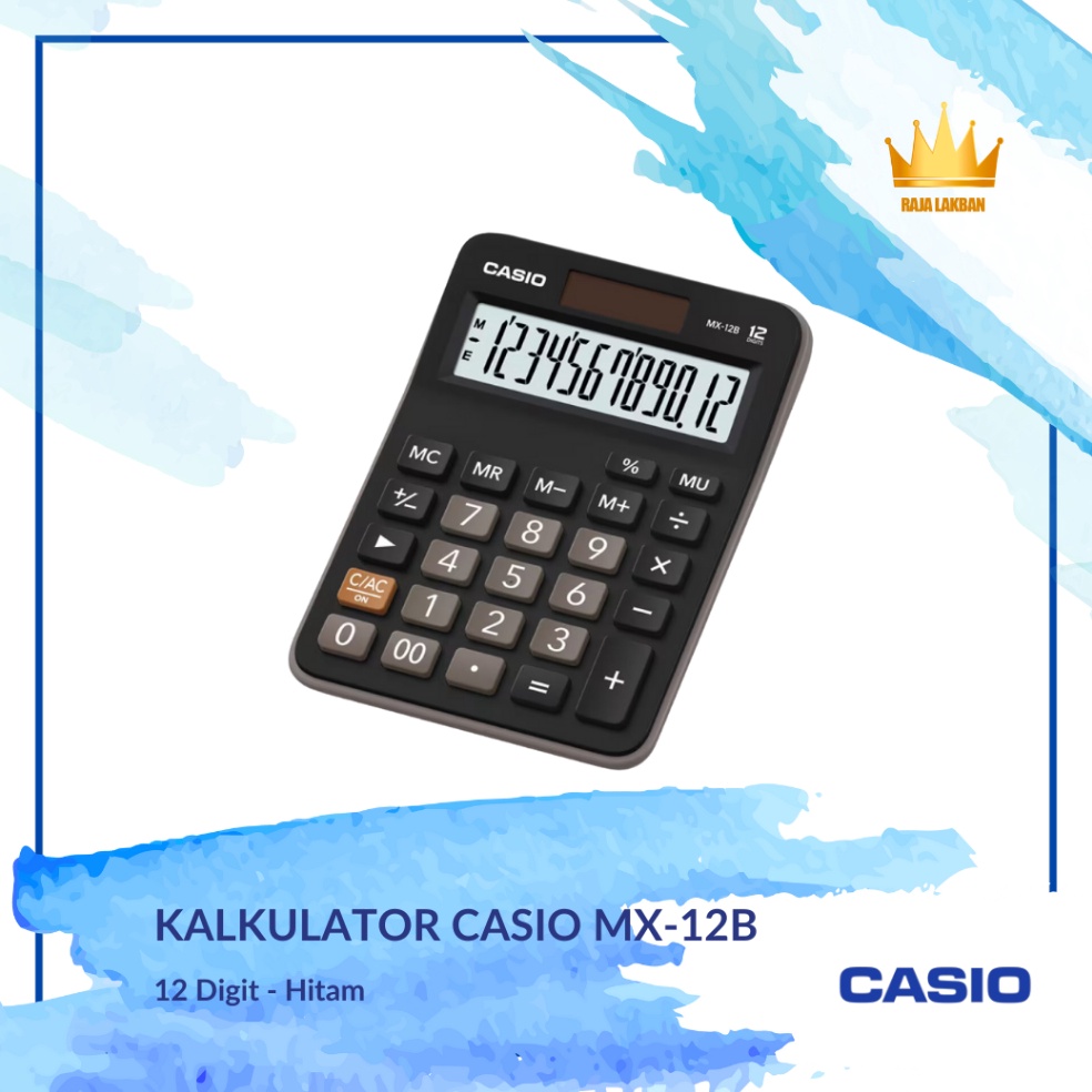 

ART P9K2 Kalkulator Kalkulator 12 Digit Kalkulator Casio MX 12B 12 Digit Hitam