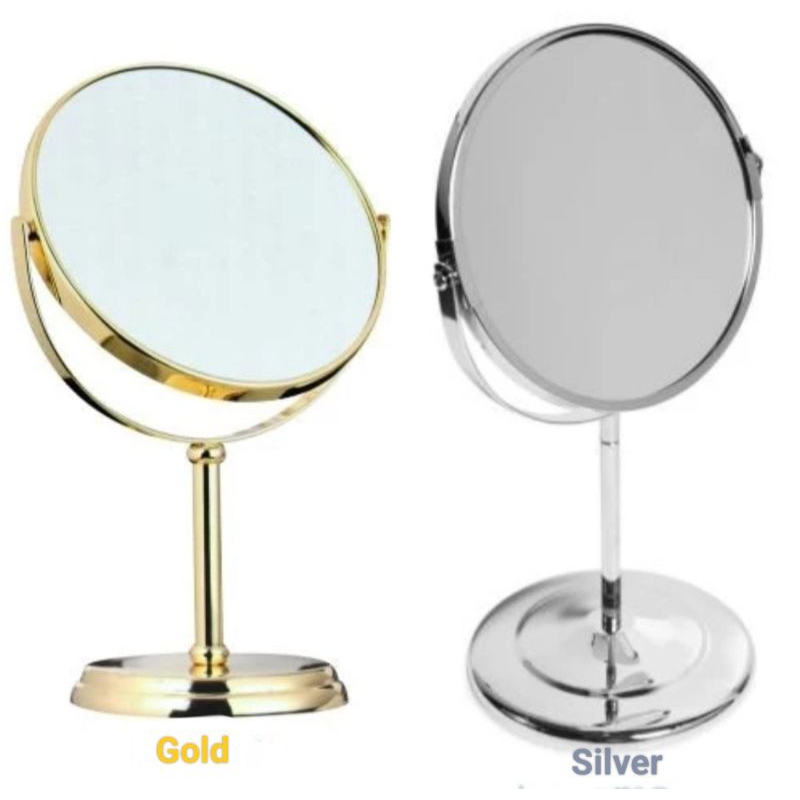 Informa Cermin Rias Meja / Kaca Make Up / Kaca Rias Silver Gold