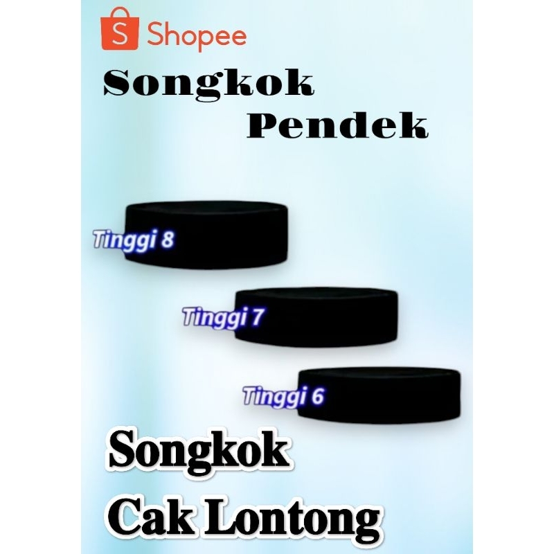 Peci Pendek AC/Tinggi 6 7 8 9 cm/Peci cak lontong/Songkok hitam pendek/Peci hitam pendek/Peci pendek