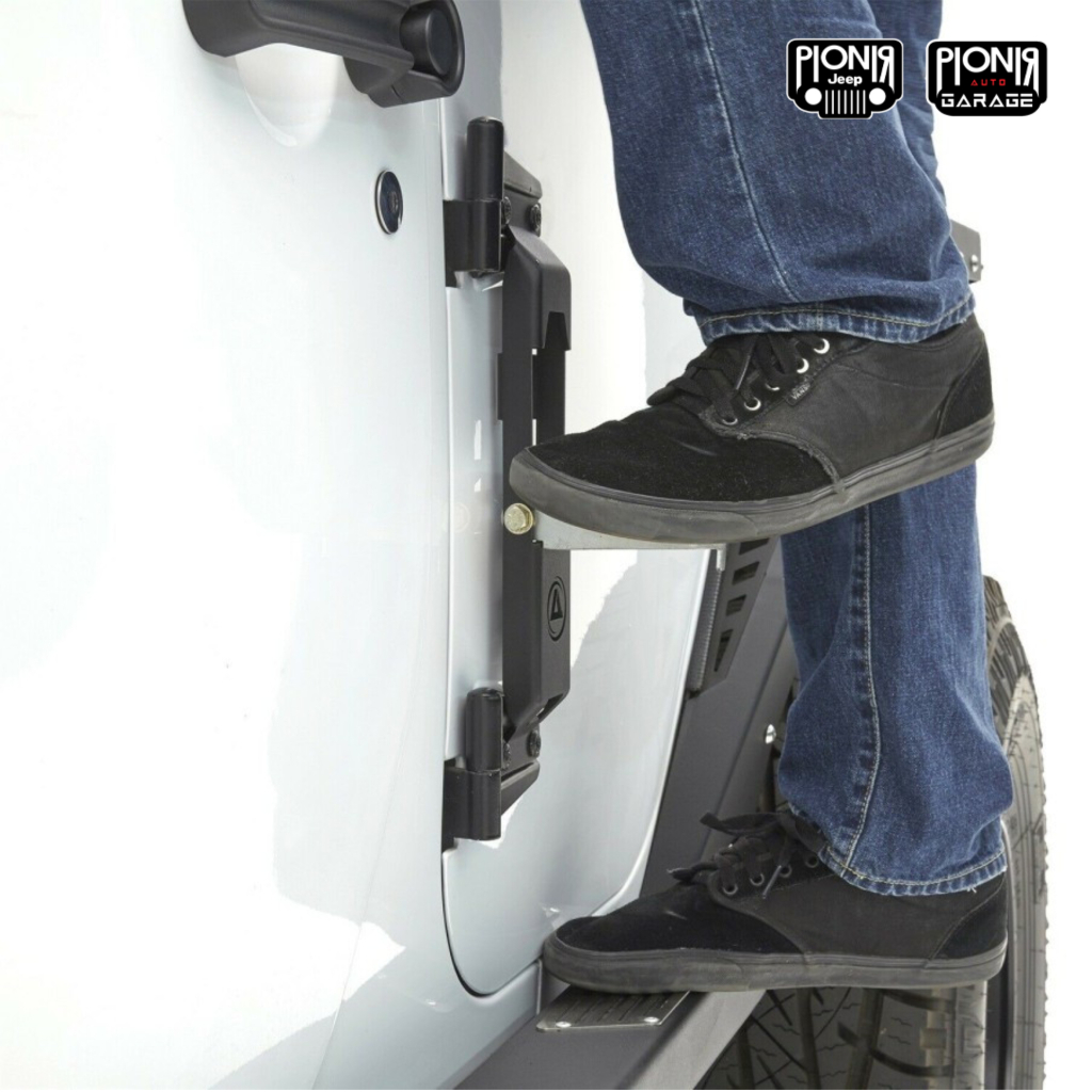 Smittybilt Atlas Door Steps Pijakan Engsel Jeep Wrangler JK Jeep Wrangler JL Aksesoris Jeep