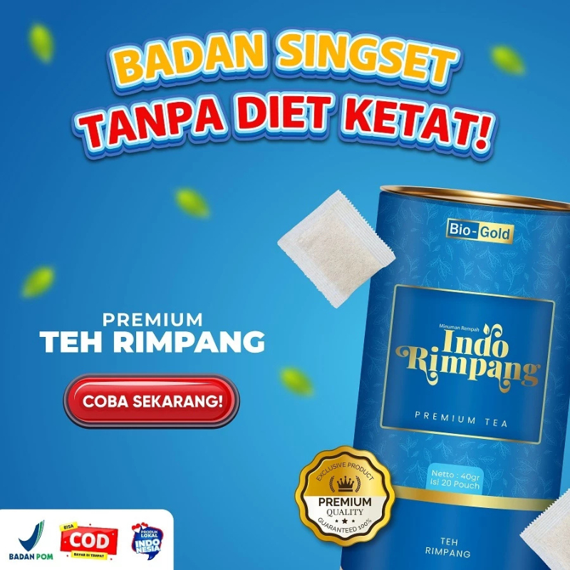 

BIO GOLD TEH INDO RIMPANG PREMIUM TEA Teh Ramuan JSR Bantu Turunkan BB Diet Melangsingkan Original