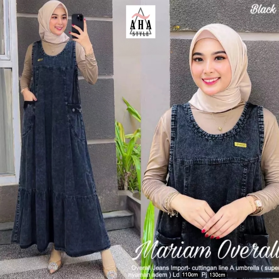 KODE Q62N Baju Kodok Overall Rok Dress Jeans Wanita Dewasa Terbaru 224 Rampel Kekinian Premium Olla 