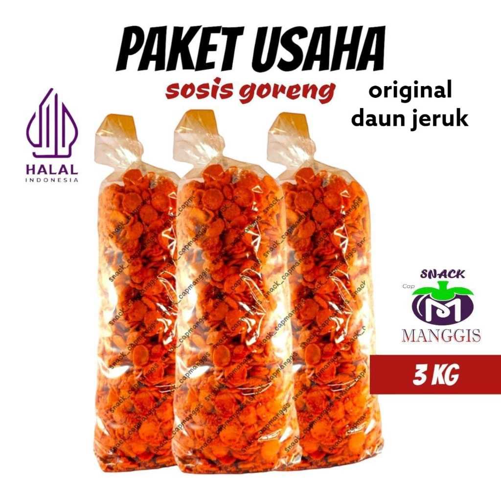 

Paket Usaha 3 Kg Sosreng Bumbu Original Daun Jeruk / Sosis Goreng Viral / MANGGISRAYA / Original